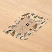  vogelvogelvogelpartij bij de Waterverf van de Owl Acryl Uitnodigingen (Laagn)