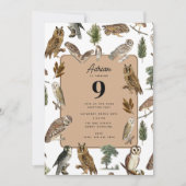  vogelvogelvogelpartij bij de Waterverf van de Owl Kaart (Voorkant)