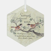  vogelvogelvogelpest bij kippen van het Honor-Orna Glas Ornament (Voorkant)