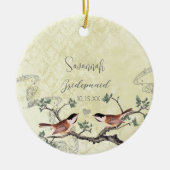 vogelvogelvogelpest bij kippen van het Honor-Orna Keramisch Ornament (Voorkant)