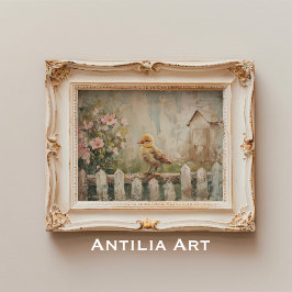  Vogelvoorjaar Schilderij Land Boerderij Poster