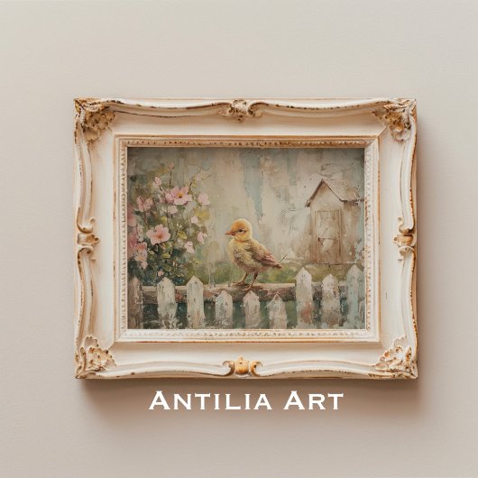  Vogelvoorjaar Schilderij Land Boerderij Poster