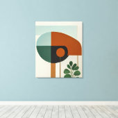 Vogelvorm minimalistisch Abstract Canvas Afdruk (Insitu (Houten vloer))