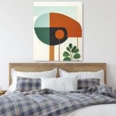 Vogelvorm minimalistisch Abstract Canvas Afdruk (Insitu (Slaapkamer))