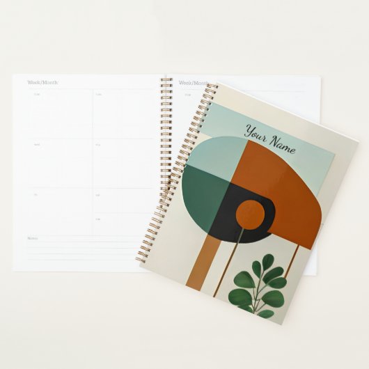 Vogelvorm minimalistisch Abstract Planner (Display)