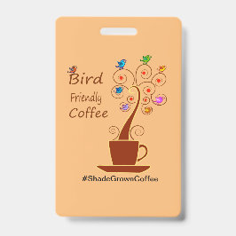 Vogelvriendelijke koffie redt vogels badge