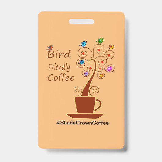 Vogelvriendelijke koffie redt vogels badge (Voorzijde)