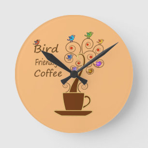 Vogelvriendelijke koffie ronde klok