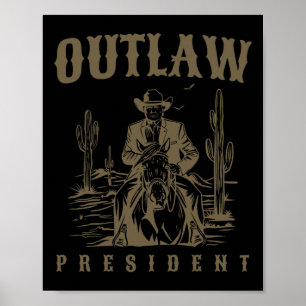 Vogelvrij President Trump Cowboy Trump Veroordeeld Poster