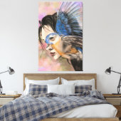 Vogelvrouw Canvasprint Canvas Afdruk (Insitu (Slaapkamer))