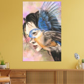 Vogelvrouw Canvasprint Canvas Afdruk (Insitu (Woonkamer))