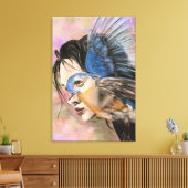 Vogelvrouw Canvasprint Canvas Afdruk (Insitu (Woonkamer))