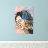 Vogelvrouw Canvasprint Canvas Afdruk (Insitu (Houten vloer))