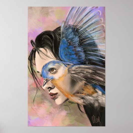 Vogelvrouw Poster (Voorkant)