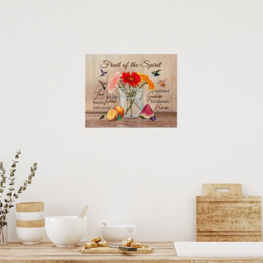 Vogelvruchten van de gedistilleerde huishoudelijke poster (Keuken)