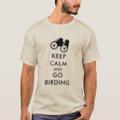 Vogelwaarnemer Go Birding T-shirt (Voorkant)