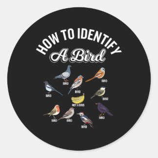 Vogelwaarnemer Hoe een vogelaar te identificeren Ronde Sticker