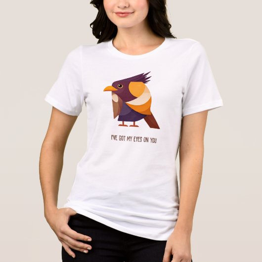 VOGELWAARNEMER | IK HEB MIJN OGEN OP JE Tri-Blend SHIRT (Voorkant)