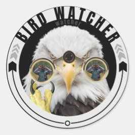 Vogelwaarnemer 'watcher', vogel kijken adelaar ronde sticker