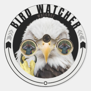 Vogelwaarnemer 'watcher', vogel kijken adelaar ronde sticker