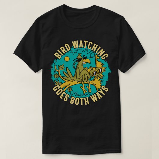Vogelwaarneming gaat Beide Wegen Vogel met Verreki T-shirt (Design voorkant)