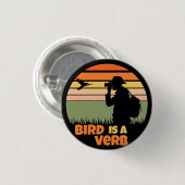 Vogelwaarneming Vogelretro Zonsondergang Grappig Ronde Button 3,2 Cm (Voorkant /achterkant)