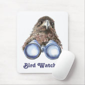 Vogelwachter die je ziet waterverf Humor Muismat (Met muis)