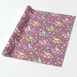 Vogelwandelpapier Cadeaupapier