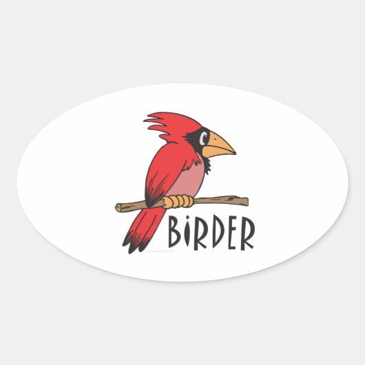 Vogelwateren Ovale Sticker (Voorkant)