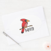 Vogelwateren Ovale Sticker (Envelop)