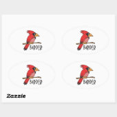 Vogelwateren Ovale Sticker (Vel)