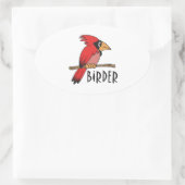 Vogelwateren Ovale Sticker (Tas)