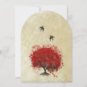 vogelweddenschappen met het hartverscheurend blad kaart (Voorkant)