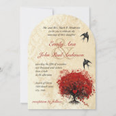  vogelweddenschappen met het hartverscheurend blad kaart (Achterkant)