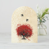  vogelweddenschappen met het hartverscheurend blad kaart (Staand voorkant)