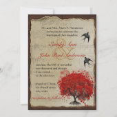 vogelweddenschappen met het hartverscheurend blad kaart (Achterkant)