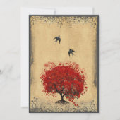  vogelweddenschappen met het hartverscheurend blad kaart (Voorkant)