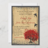  vogelweddenschappen met het hartverscheurend blad kaart (Achterkant)