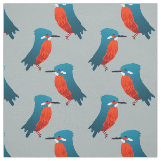 Vogelweefsel: Blauwgroen blauw en zwarte inktvisse Stof