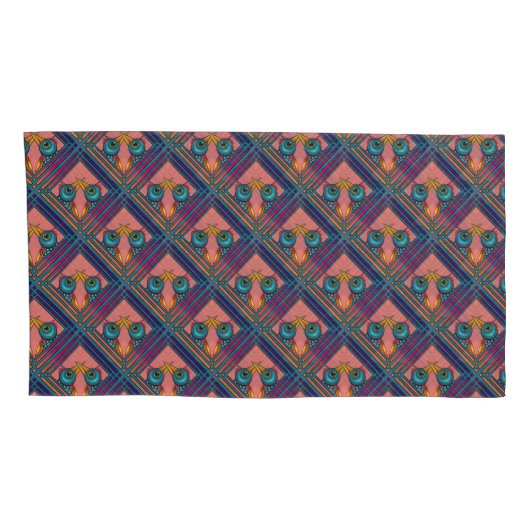 Vogelwezens kruisen snavels kussensloop (Achterkant-Rechts)