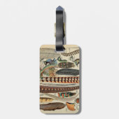 Vogelwildlife Antieke Veren Bagagelabel (Achterkant verticaal)