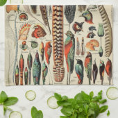 Vogelwildlife Antieke Veren Theedoek (Gevouwen)