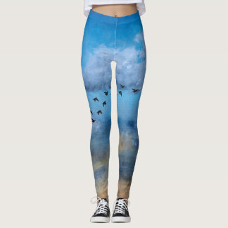 Vogelwolken Herfst Hemel Ornitholoog Leggings
