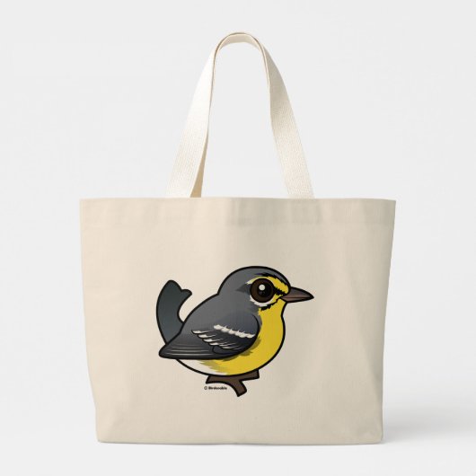 Vogelwortel van Adelaide Warbler Grote Tote Bag (Achterkant)