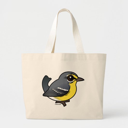 Vogelwortel van Adelaide Warbler Grote Tote Bag (Voorkant)