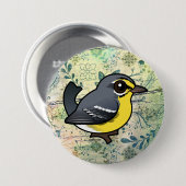 Vogelwortel van Adelaide Warbler Ronde Button 7,6 Cm (Voorkant /achterkant)