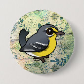 Vogelwortel van Adelaide Warbler Ronde Button 7,6 Cm (Voorkant)