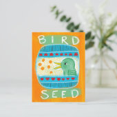 Vogelzaad Briefkaart - Funny Bird (Staand voorkant)