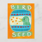 Vogelzaad Briefkaart - Funny Bird (Voorkant)