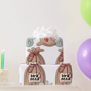 Vogelzaad en vogelzaad cadeaupapier